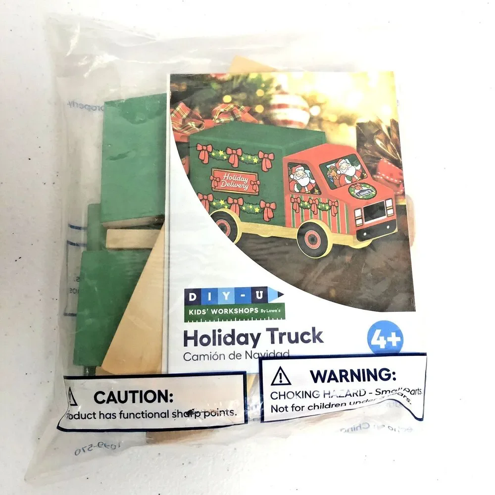 Lowe's Kid's DIY Christmas Holiday Truck Workshop Kit w/ Patch